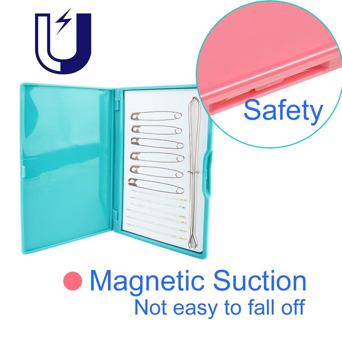 Megnetic Sewing Needle Case Knitting Pin Organizer Portable Stitching Pin Storage Box for Pin Holder 3Pieces