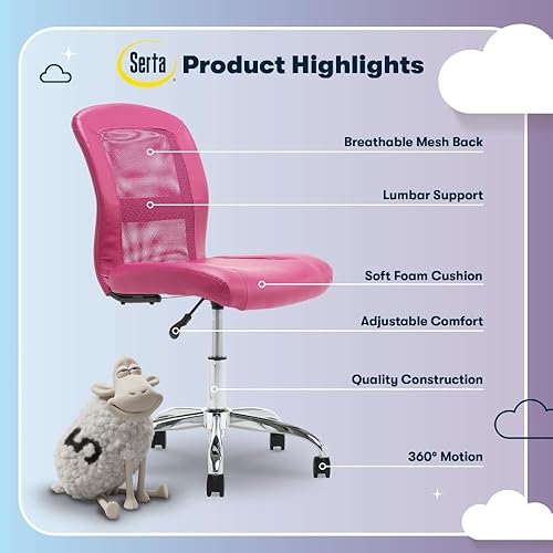 Miniatura 20 de Silla Serta, Tela Ingenuity Negro,Crema Inspiración,Productividad Gris,Trabajo en equipo Rosa,azul (blue sky),https://www.amazon.com/dp/undefined