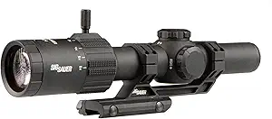 Sig Sauer Tango MSR 1-6x24mm Illuminated MSR-BDC6 SFP Black Riflescope w/Alpha-MSR Cantilevered Black Mount SOT61000