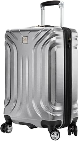 review Skyway Nimbus 4.0 Hardside Spinner Luggage (Shiny Silver, Carry-On 20-Inch)