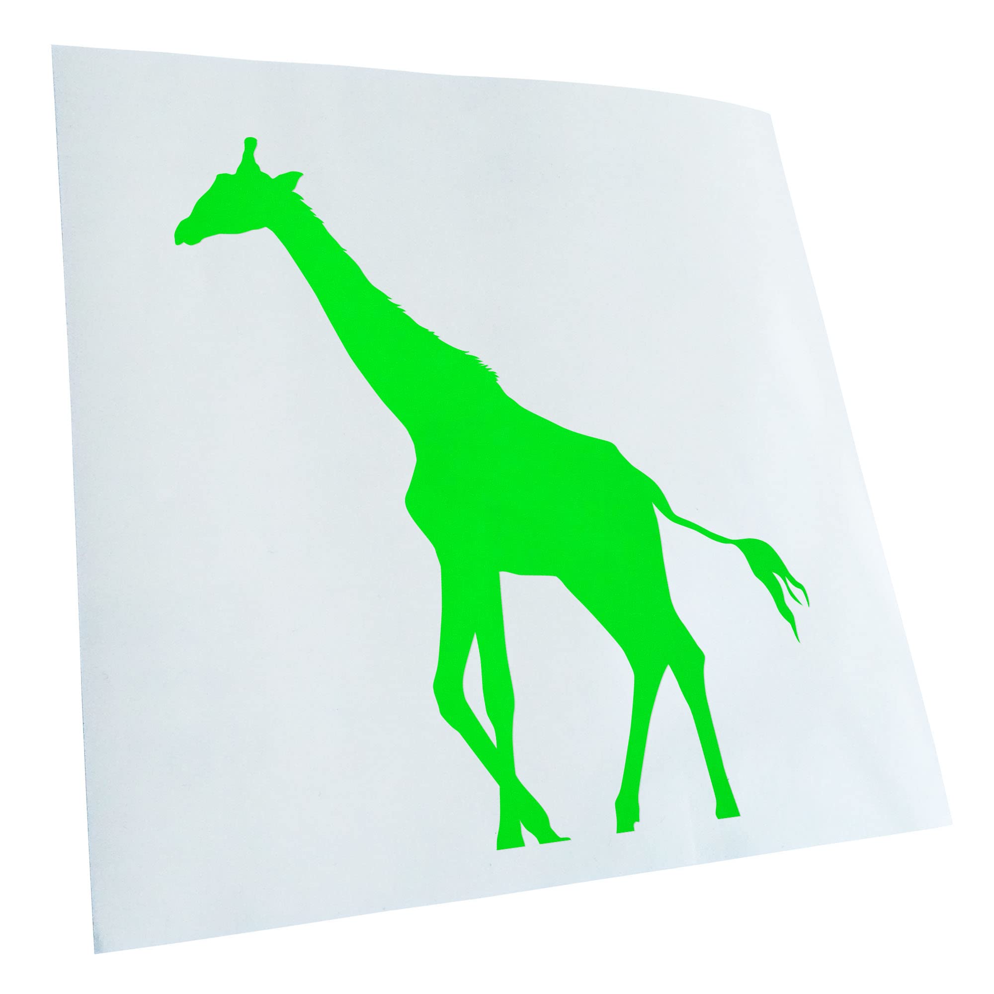 Kiwistar - Car Sticker - Neon Green - 24 x 17 cm Giraffe Silhouette - Rear Window Car Sticker Weatherproof for Car Truck Moped Truck - Sticker Exterior Self-Adhesive Tuning Accessories for Window