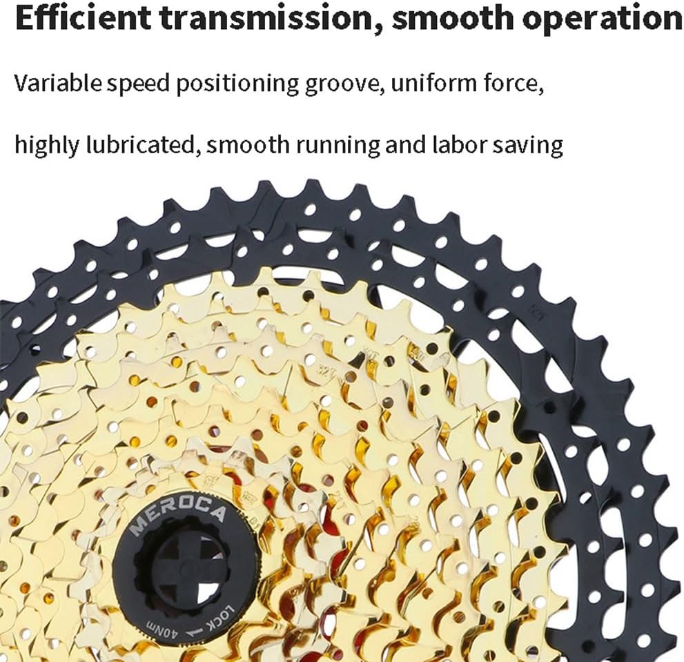 9 Speed Mountain Bike Freewheel Split Lightweight MTB Cassette 9s 11-42T/11-46T Cassette Sprocket Extra Large Tooth Climbing Cassette