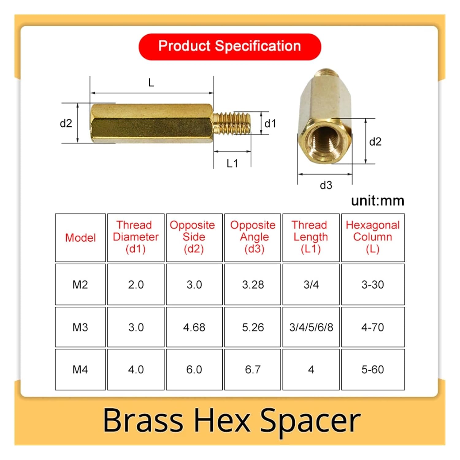 M2 M2.5 M3 M4 Hex Brass Male Female Standoff Board Rack Stud Hexagon Threaded Pillar PCB Column Motherboard Spacer Bolt Screw (Color : 17mm (20pcs), Size : M4 (Thread 6mm))