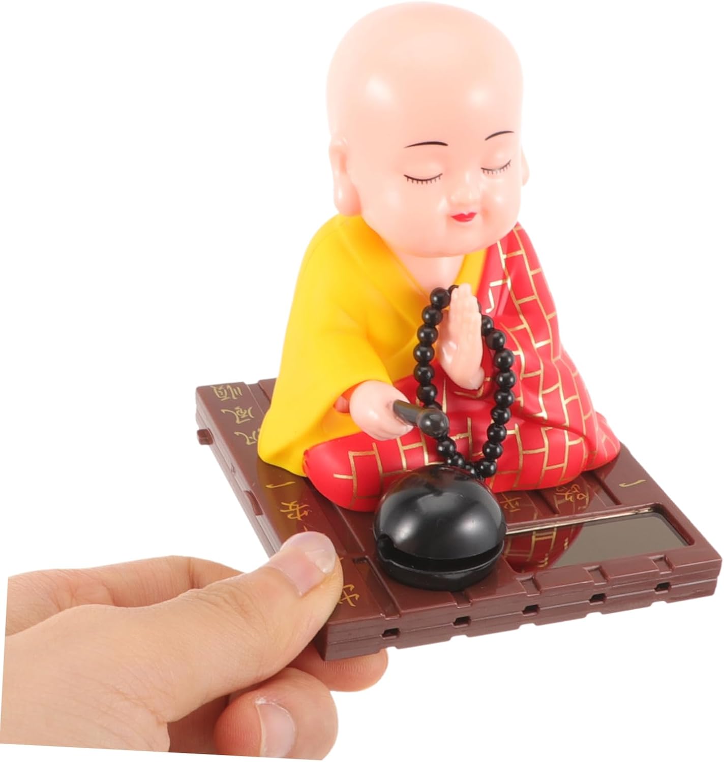 Solar Shaking Head Meditating Figure Bobblehead for Car Dashboard image 4