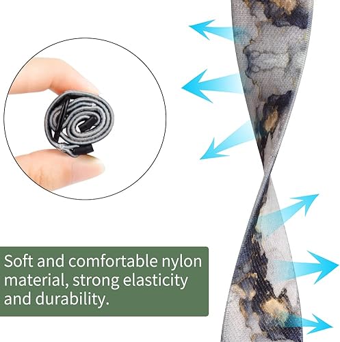 Miniatura 3 de Vozehui Compatible with Elastic Nylon Marble Cow Print Fitbit Versa 3 Band for Women Girl,Soft Adjustable Breathable Stretchy Fabric Sport Band for