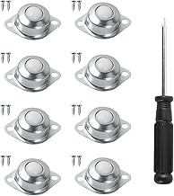 8 Pieces Ball Wheels for Furniture, Furniture Nylon Ball Wheels with 16 Screws, Wheels with Ball Bearings, 360° Ball Wheels Transfer for Furniture, Chair Wheels