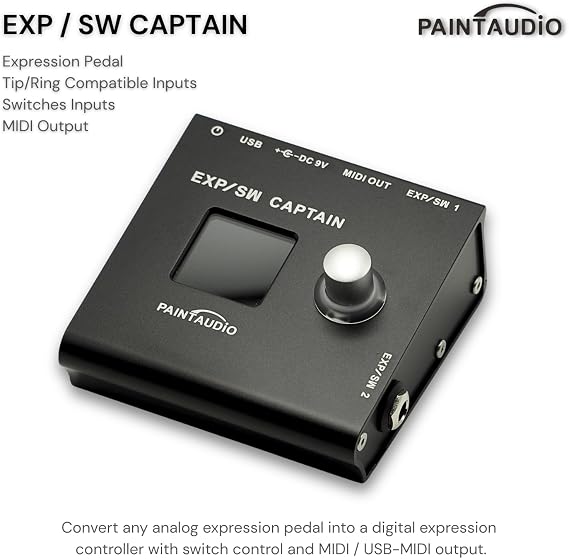 PAINTAUDIO EXP/SW CAPTAIN Multi-Function Expression Pedal & Footswitch to MIDI Controller Box