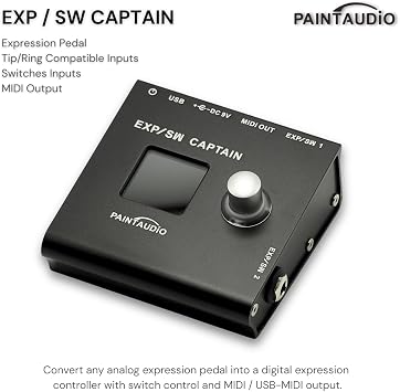 PAINTAUDIO EXP/SW CAPTAIN Multi-Function Expression Pedal & Footswitch to MIDI Controller Box