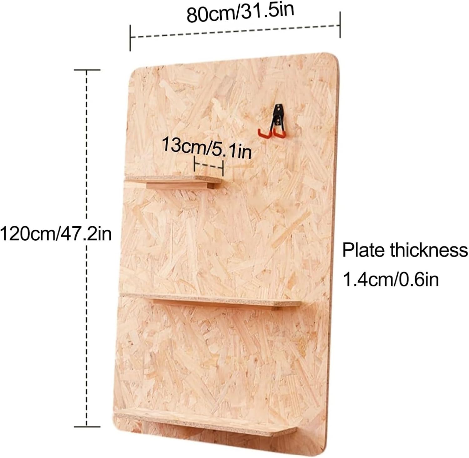 Magazine Rack,Book Display Rack, Wood Brochure Display Stand Organizer with Hooks Pockets for Office Home Organization