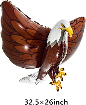 Soochat 3D Eagle Foil Balloons 4th of July Eagle Balloons for Independence Day Birthday Party Baby Shower Decorations 2 Pcs