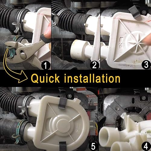 Miniatura 6 de 3363394 Bomba de drenaje de lavadora de Seentech - Compatible con Whirlpool, Kenmore Washers - Reemplaza 3352493,3352492, AP6008107, 3363394, 21024,