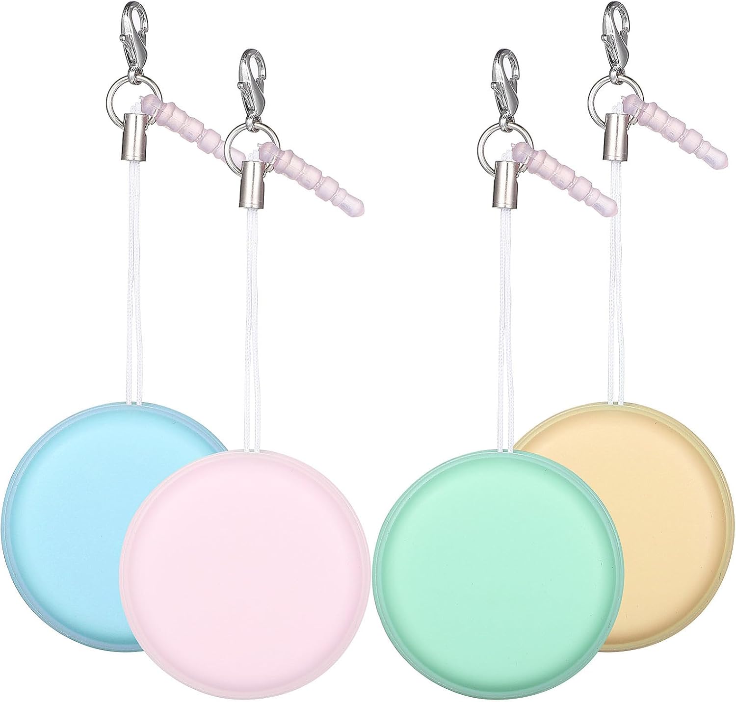 4 Pcs Macaron Screen Cleaner Pp Plastic Silicone Pendant for Tablets