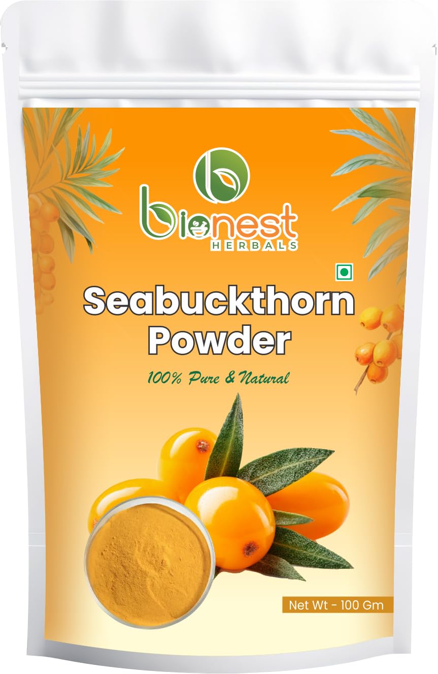 Bionest Herbals Seabuckthorn berry Powder - 100 gm || Hippophae Rhamnoides | Rich in Omega 3,6,7,9, Collagen, Vitamin C & ... - Review, Price and Buying Guide