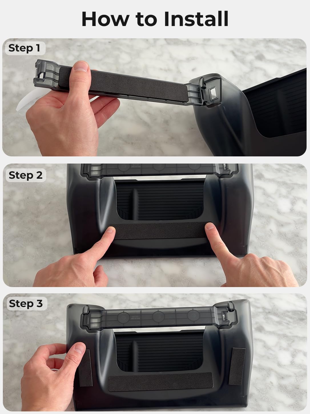 Under Screen Storage Organizer for Tesla Model Y Juniper (Standard, Premium & Performance 2025/26) and Model 3 Highland (Standard, Premium & Performance 2024/25/26)