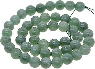 Colaxi 3サイズ(直径6mm、8mm、10mm)天然翡翠ビーズ、マレー, 8mm