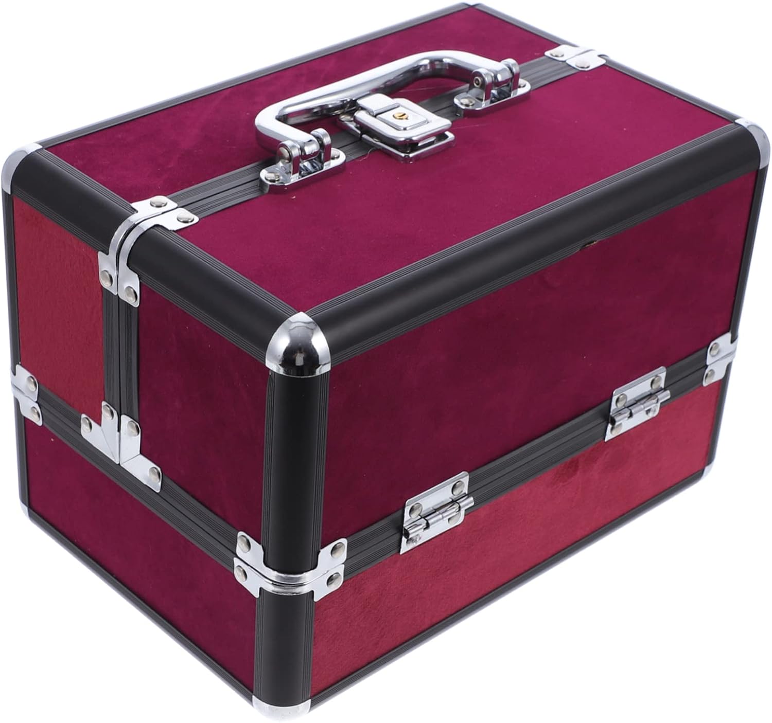 VICASKY 1Pc Double Opening Makeup Case Portable Makeup Holder for Travel Lightweight Cosmetic Storage Container for Business Trips and Events