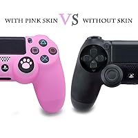 Vista 10 de Sofunii 2pcs Skin for PS4 Controller, Anti-Slip Silicone Cover Shell Case with 8 Thumb Grip Caps, Compatible with PlaySation 4 Slim/Pro Controller