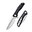 CIVIVI Liner Lock Folding Knife Baklash 3.5 Satin Blade G10 Handles, Reversible Pocket Clip C801C (Black)