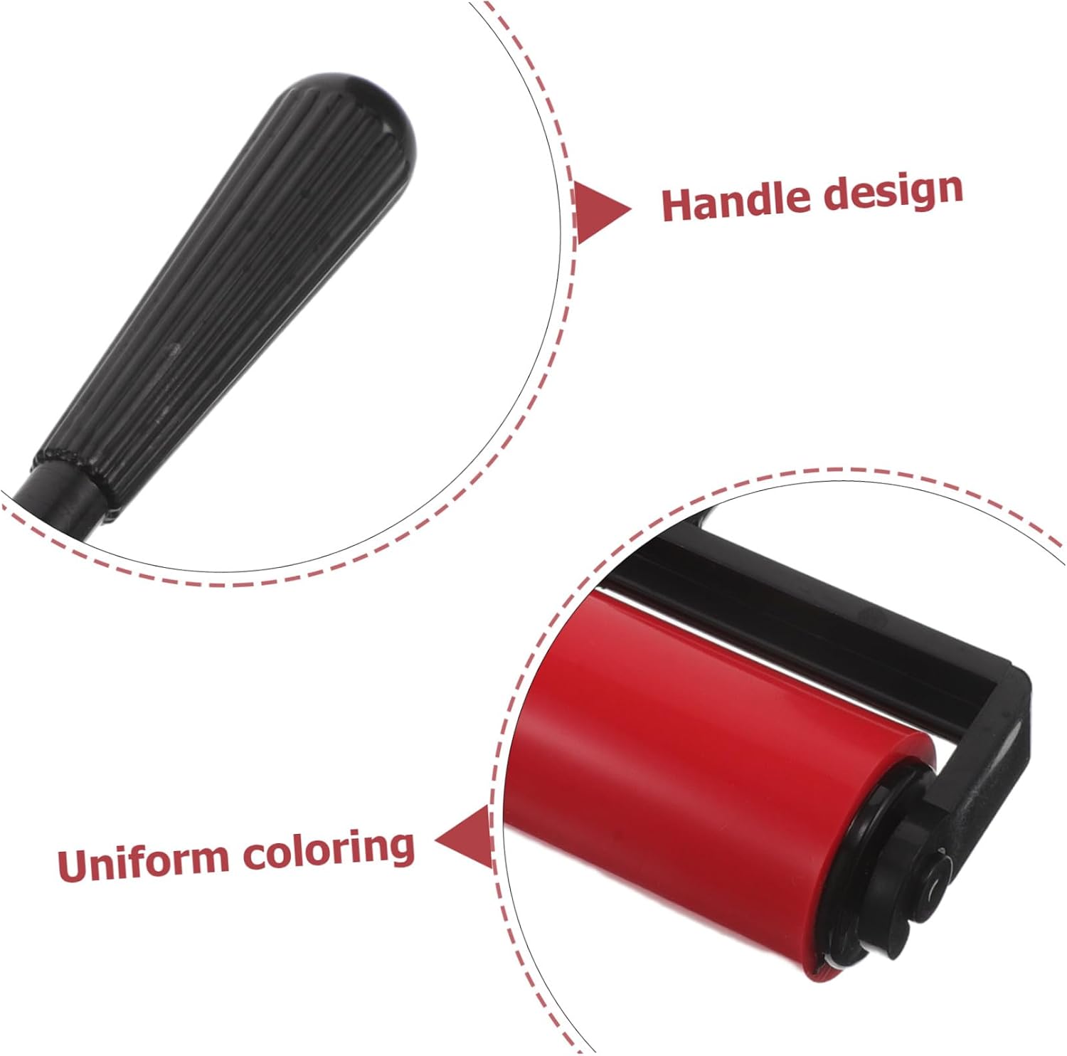 RUNROTOO Gel Plate Printing Kit with Textured Rubber Roller and Integrated Paint Brush, Reusable Plastic and Gel Brayers for Vibrant Color Transfer in Studios and Stamping Projects