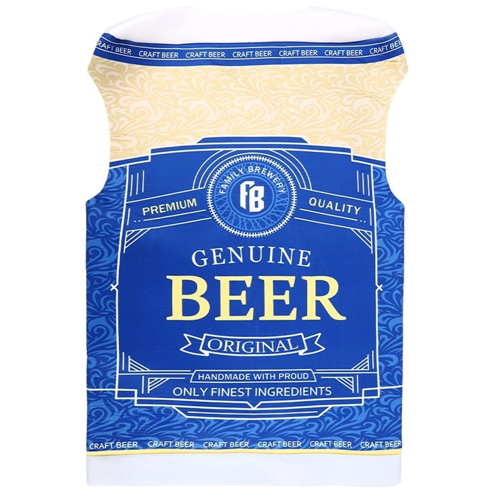Déguisement canette de bière drôle et respirant : costume d'Halloween éponge pour adulte