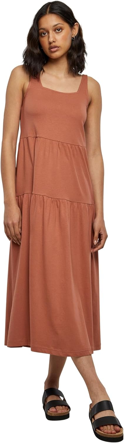 Urban Classics Women’s Ladies 7/8 Length Valance Summer Dress Dress