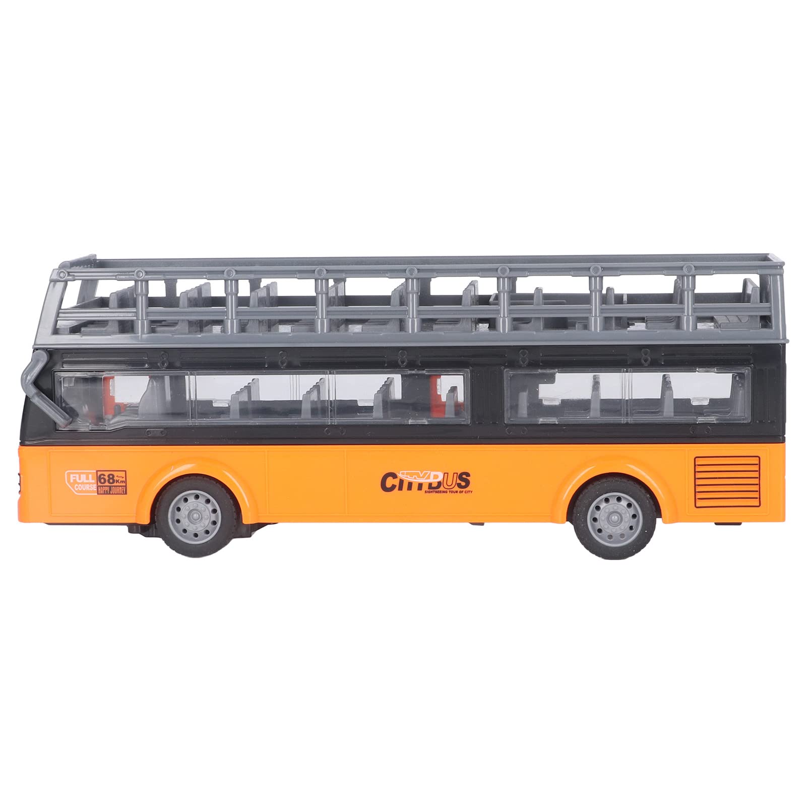 Giocattolo Telecomandato per Autobus RC con Design Anti-collisione Asse Singolo Leva Idraulica Cabina Alta Simulazione per Bambini Dai 3 Anni in su (QH204 9 Autobus turistico)