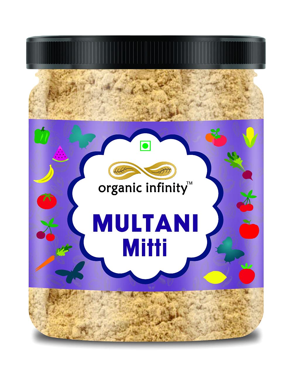 Organic Infinity Multhani Mitti Powder for Face, Skin Whitening - 500 GM X 2 = 1 KG By Organic Infinity