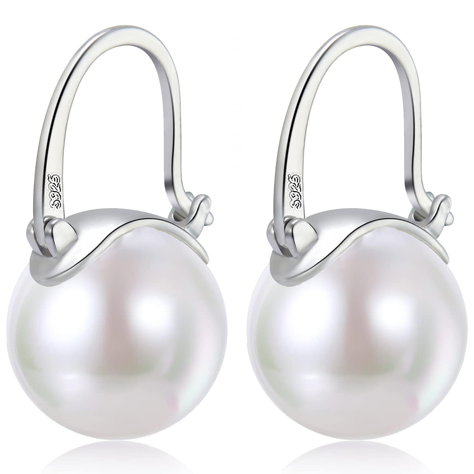 HUGETOMATO Lotus Ohrringe 925 Silber - Minimalistische Steck