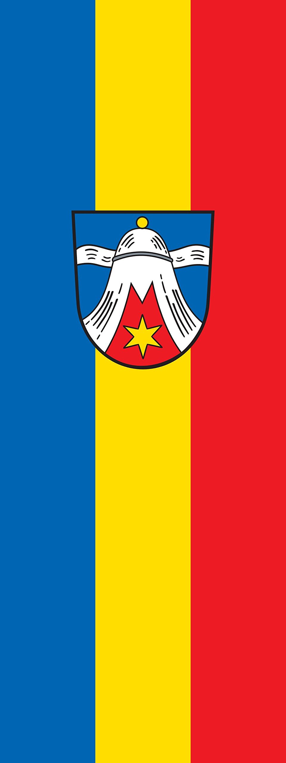 Drapeau Dietramszell 400x150cm | Pavillon format portrait pour mât