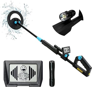 ALLOSUN Metal Detector, Adjustable 31.1"-40.2" with Foldable LCD Display, Metal Detectors with Flashlight for Night Exploration TS20B