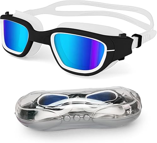 XDX Gafas de natación para niños, gafas polarizadas para niños con protección UV, antiniebla sin fugas, gafas de natación para niños y jóvenes de 6
