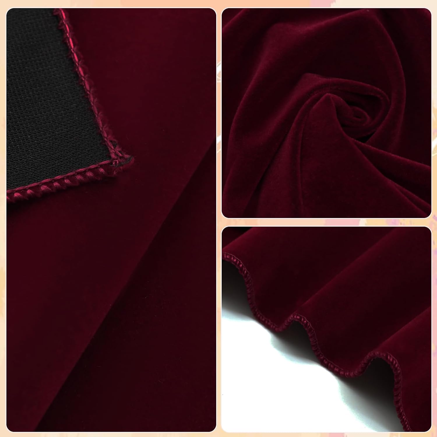 LJBFNN Velvet Pocket Squares for Men Solid Color Self Fold Mens Handkerchiefs Suit Accessories for Business Tuxedo Formal