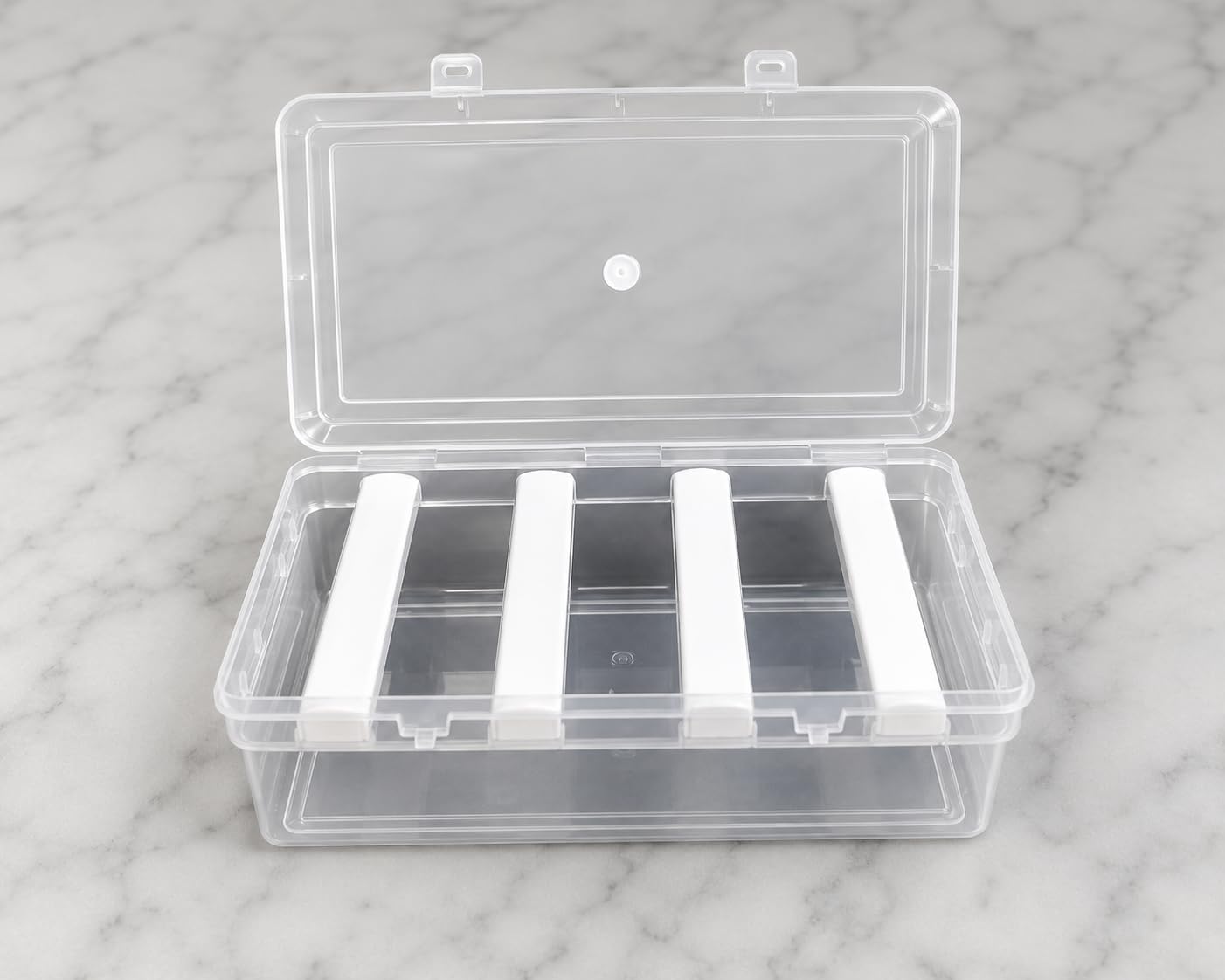 Bangle Box - 4 Compartment Clear Plastic Jewellery Organizer -3 Bangle Box - 4 Compartment Clear Plastic Jewellery Organizer -3