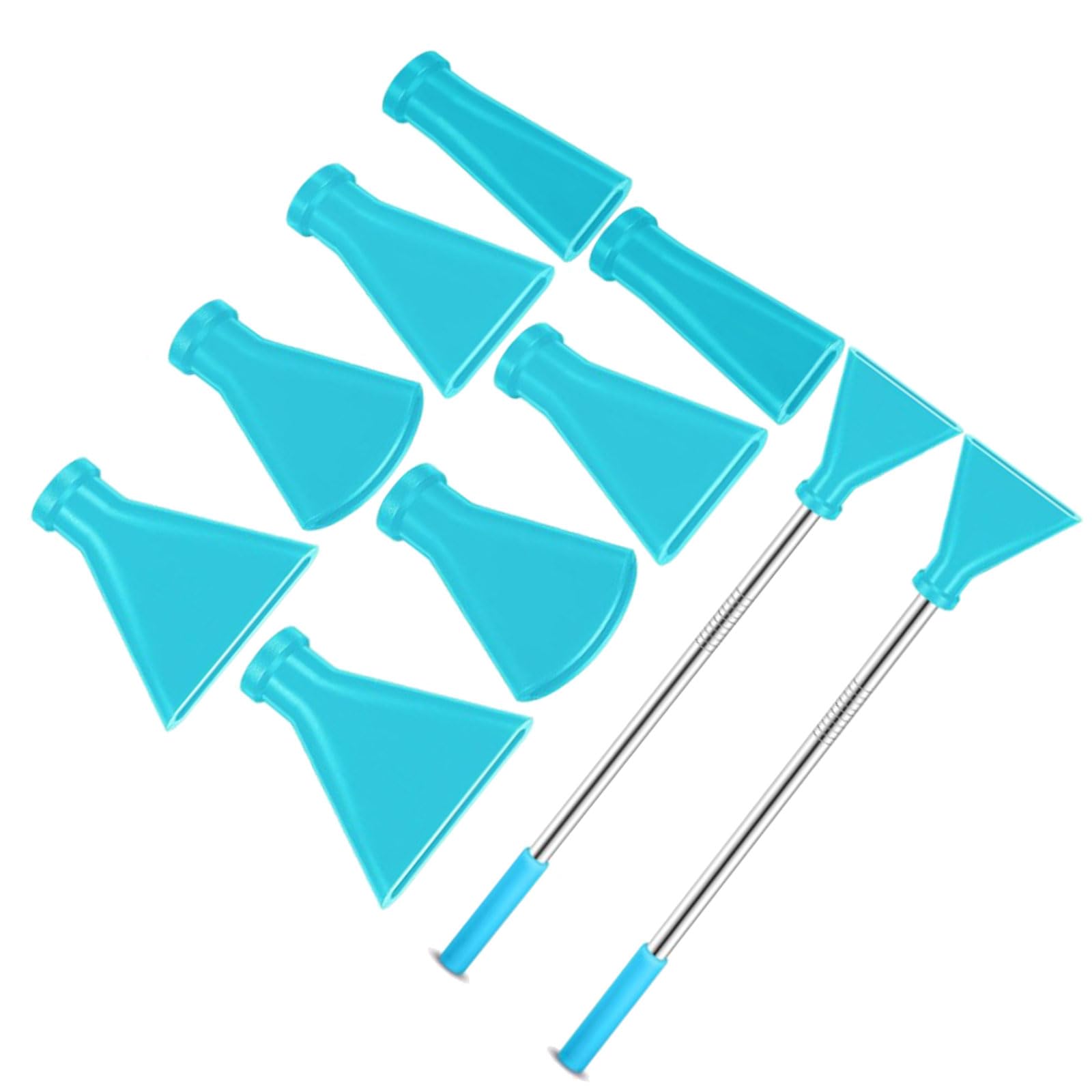 Advanced Fluid Art Creation Set with 4 Sized Blow Nozzles Stainless Straws Silicone Tip Attachments Paint Supplies Professional Art Pouring Nozzles