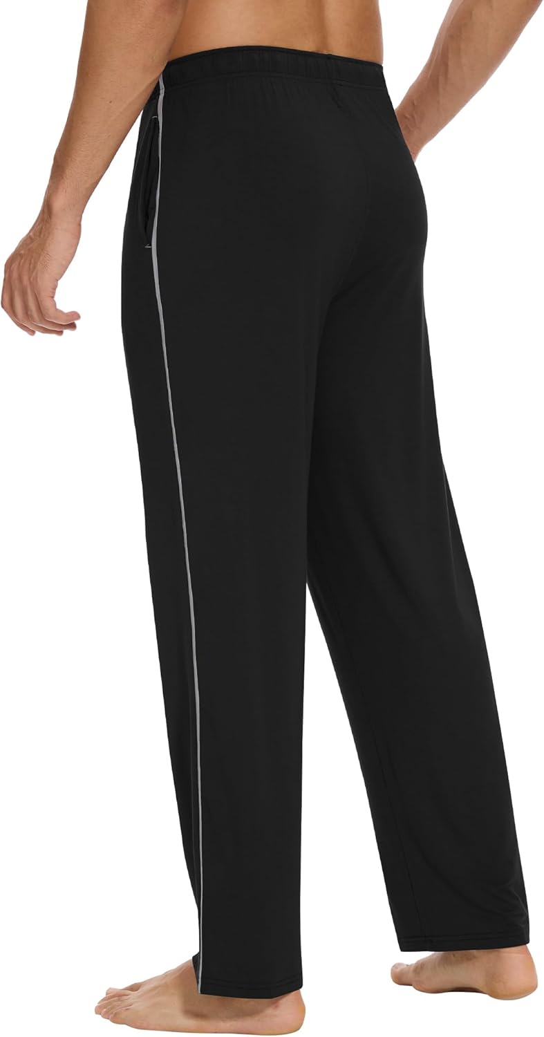 WiWi Viscose from Bamboo Mens Pajama Pants Soft Lounge Bottoms Sweatpants Sleep Pant Drawstring with Pockets S-XXL - Image 2