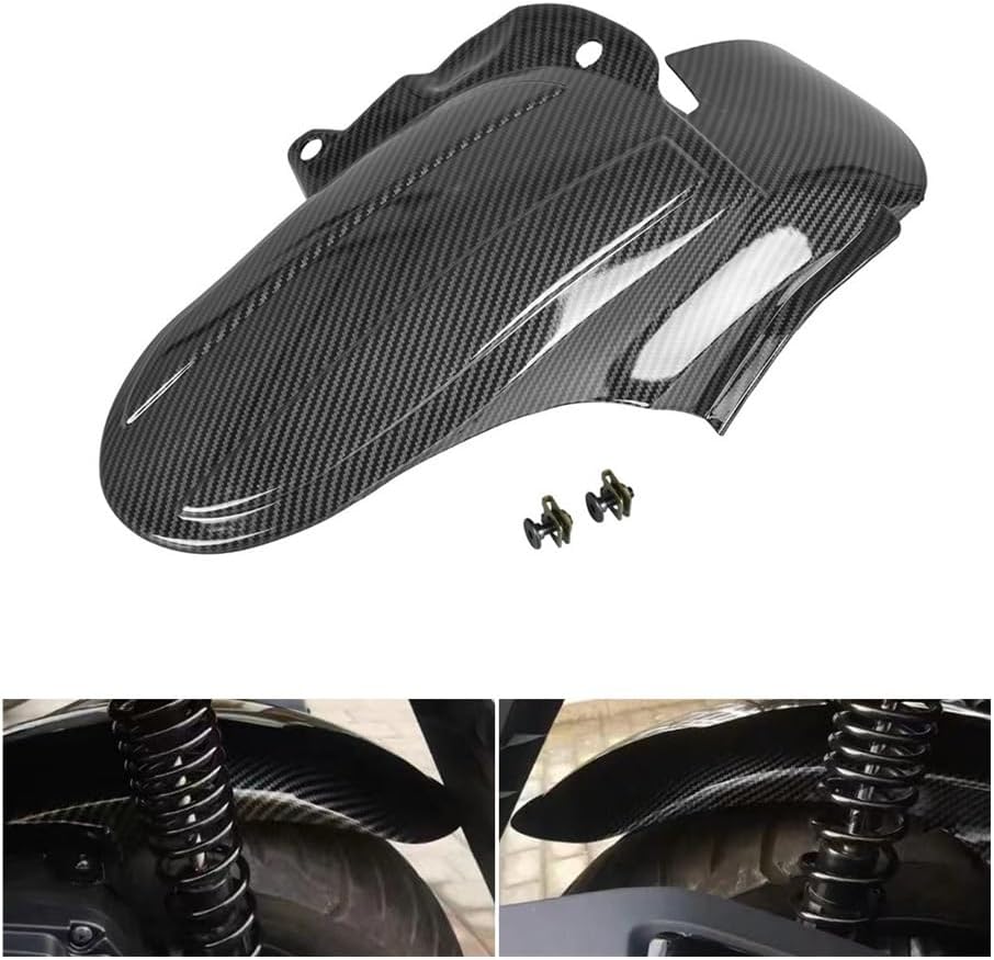 Motorbike Splash Mudguard Black/Carbon Fiber Motorcycle Rear Mudguard Mud Flap Motocross Splash Guard for NSS350 for Forza 350 2020-2022