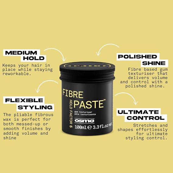 Osmo Fibre Paste Hair Texturiser Barber Moulding Paste Flexible & Firm Hold Vegan 100ml