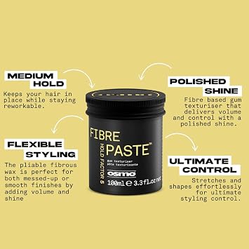 Osmo Fibre Paste Hair Texturiser Barber Moulding Paste Flexible & Firm Hold Vegan 100ml