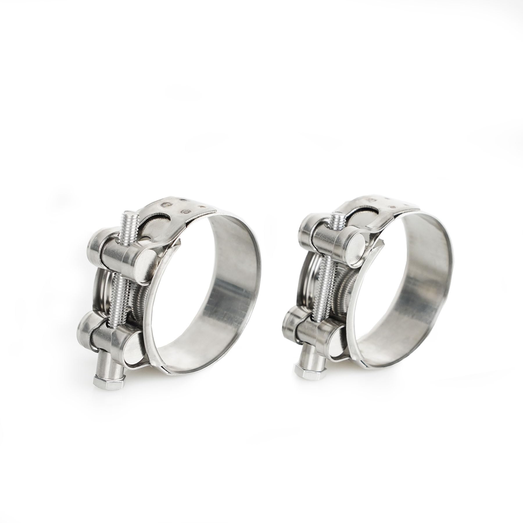 Motorrad Auspuff Schellen 2 Stück, Auspuffschelle Edelstahl Rohrverbinder, Abgasanlage Universal 20mm Breitbandschellen Auspuffrohr klemme Für Traktoren Wasserrohr Befestigung (2, Ø 29-31mm)