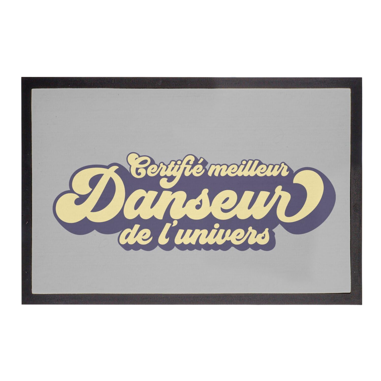 Paillasson gris 75x50cm avec motif de danse humour paillasson original univers swing