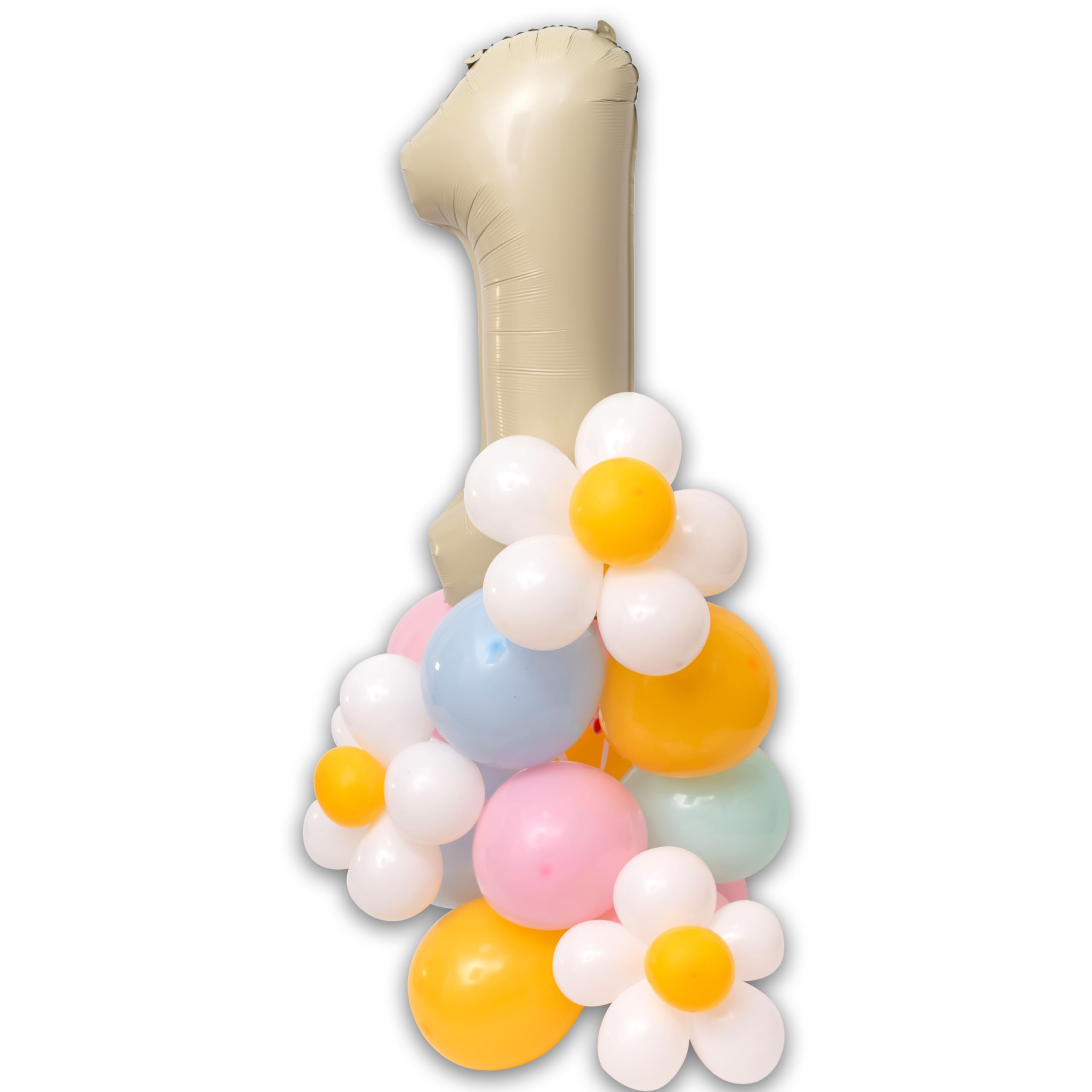 ZAIBIANHAO Daisy Balloon Bundle - Floral Theme Party Decoration,Colorful Balloons for Baby First Birthday,Fairy First Birthday Party Decor Supplies