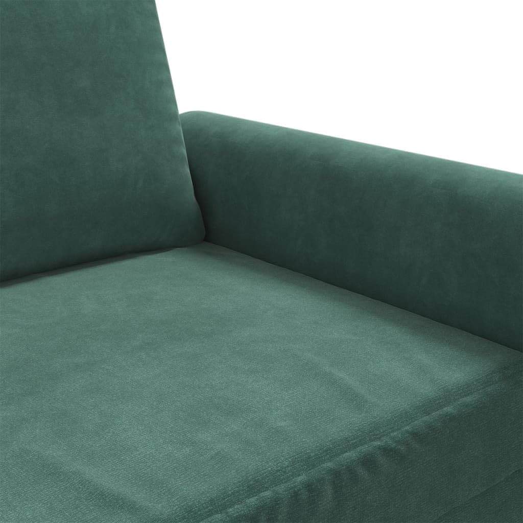 2-Seater Sofa Dark Green Velvet (100% Polyester) Living Room Furniture