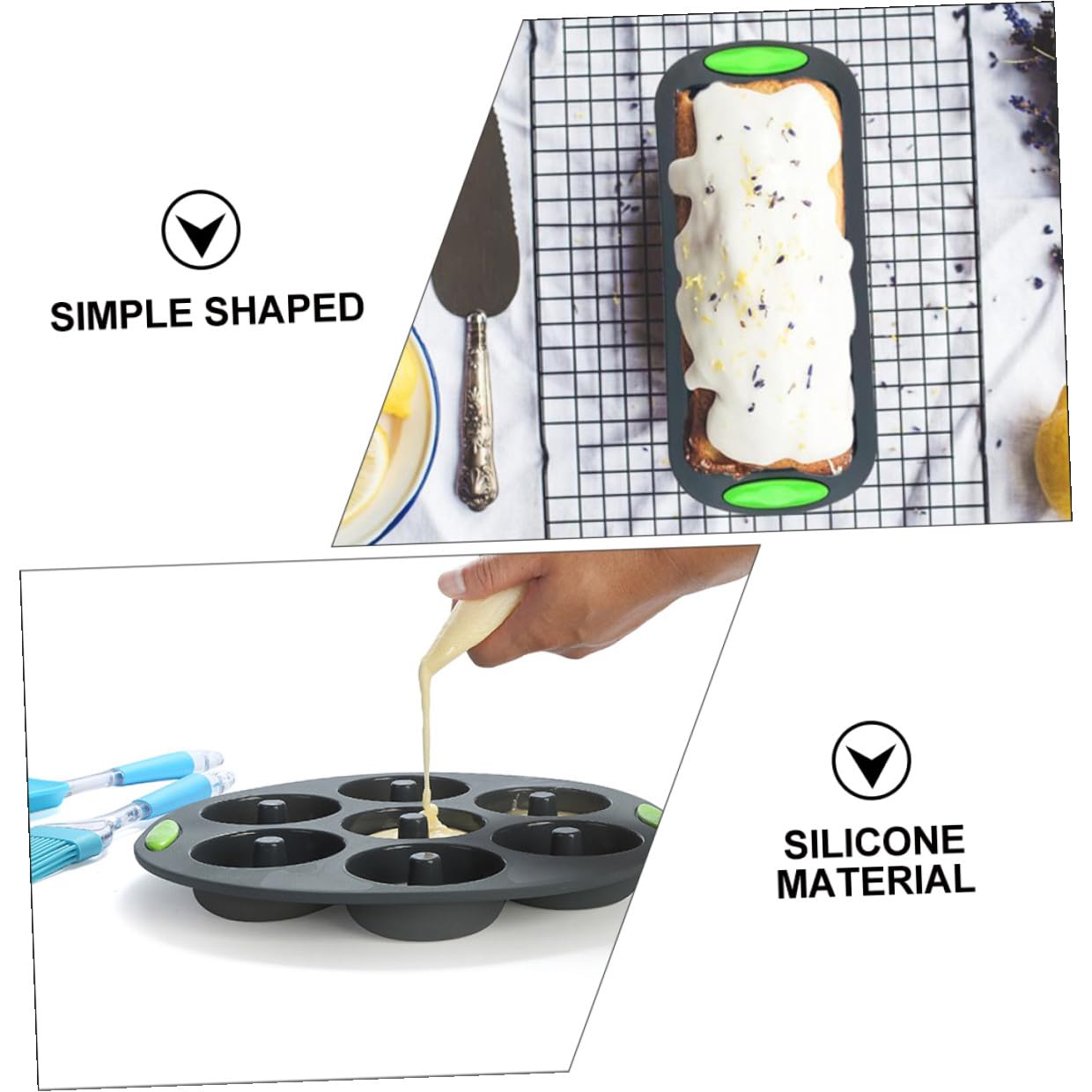 Moldes de Silicona Juego de 5 para Hornear Pasteles DIY