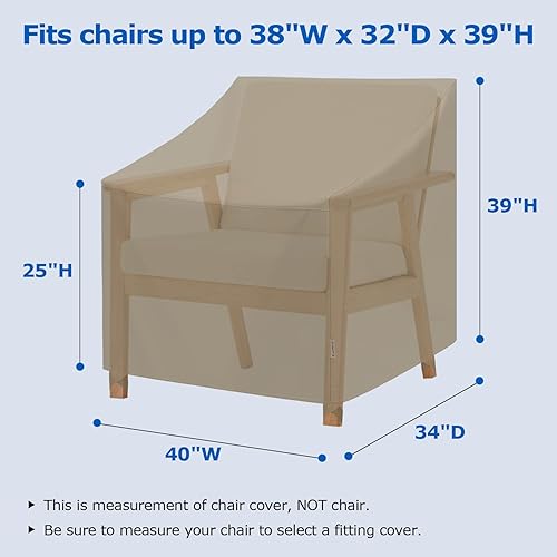 Miniatura 9 de SunPatio Fundas impermeables para sillas de comedor al aire libre, fundas resistentes para sillas de patio para muebles de exterior, resistentes a