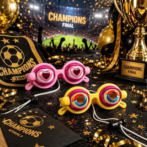Plman 2PCS Crazy Eyes Glasses, Funny Prop Glasses, Blinking Eye Glasses Party Photo Props for Show, Crazy Eye Glasses Fit Novelty Gag Gifts for Adults(Pink) by Plman - Used condition - Image 6