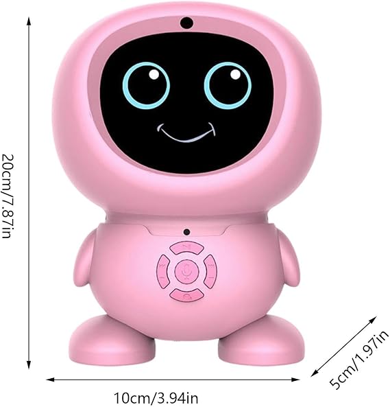 AI Charm Robot 8GB Memory Kids Smart Robot | Voice Activated Interactive Learning Machine | Early Education Companion Story Assistant and Portable Sleep Aid for Nursery Playroom and Daily Use