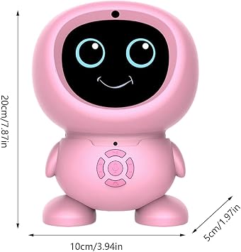 AI Charm Robot 8GB Memory Kids Smart Robot | Voice Activated Interactive Learning Machine | Early Education Companion Story Assistant and Portable Sleep Aid for Nursery Playroom and Daily Use