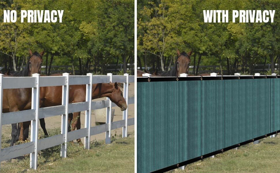 Miniatura 6 de Cliselda Pantalla de valla de privacidad de 4 x 50 pies, cubierta de valla verde con ojales, cubierta de malla de malla resistente para patio al