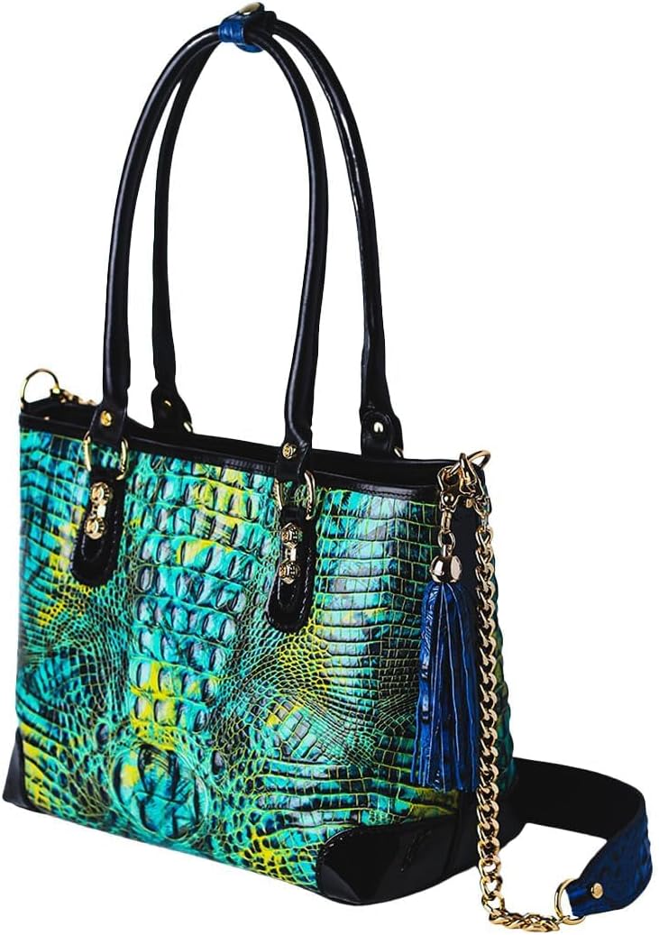 Handbags Emerald Croc Embossed Bag Large Tote Purses for Women Shoulder Bag Italian Designer Bag