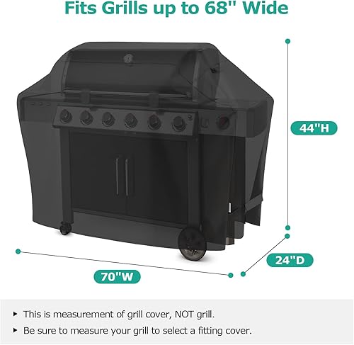 Miniatura 2 de SunPatio cubierta de parrilla de gas de exteriores 50"55"60"65"70" para Weber, Charbroil, Nexgrill y más, resistente a la intemperie, color negro
